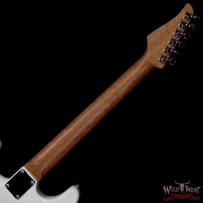 Suhr Custom Classic S Antique HSS Roasted 5A Birdseye Maple Neck with Rosewood Fingerboard Olympic White 7.95 lbs - Image 5