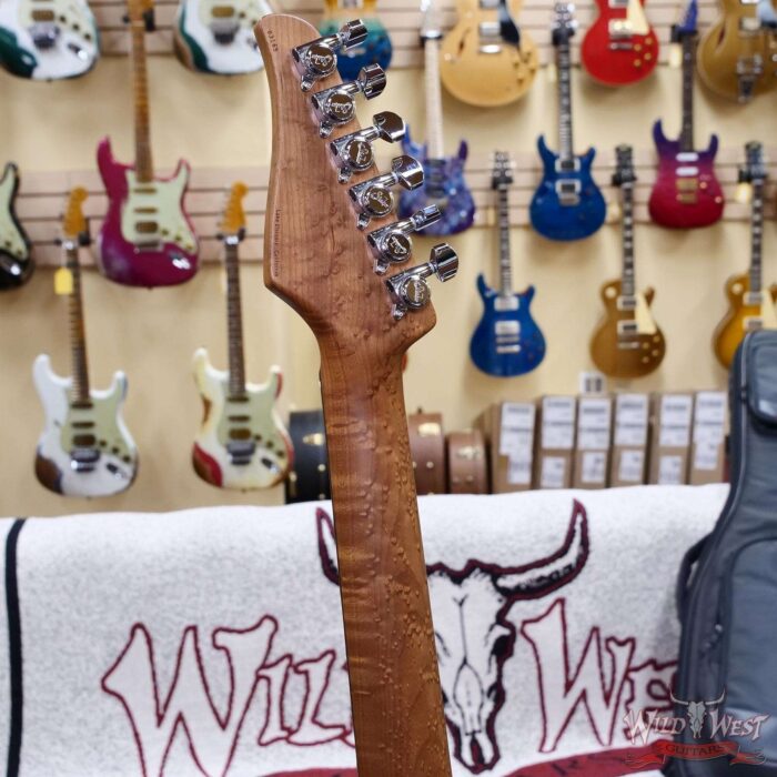 Suhr Custom Classic S Antique HSS Roasted 5A Birdseye Maple Neck with Rosewood Fingerboard Olympic White 7.95 lbs - Image 11