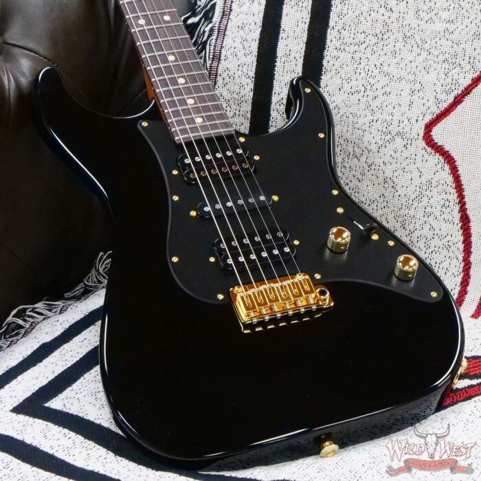 Suhr Custom Roasted Swamp Ash Standard HSH Indian Rosewood Fingerboard with Roasted Maple Neck Black - Image 8