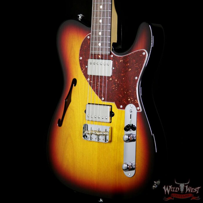 Suhr Alt T Pro HH Semi-Hollow Limited Edition Rosewood Fretboard 3 Tone Sunburst - Image 2
