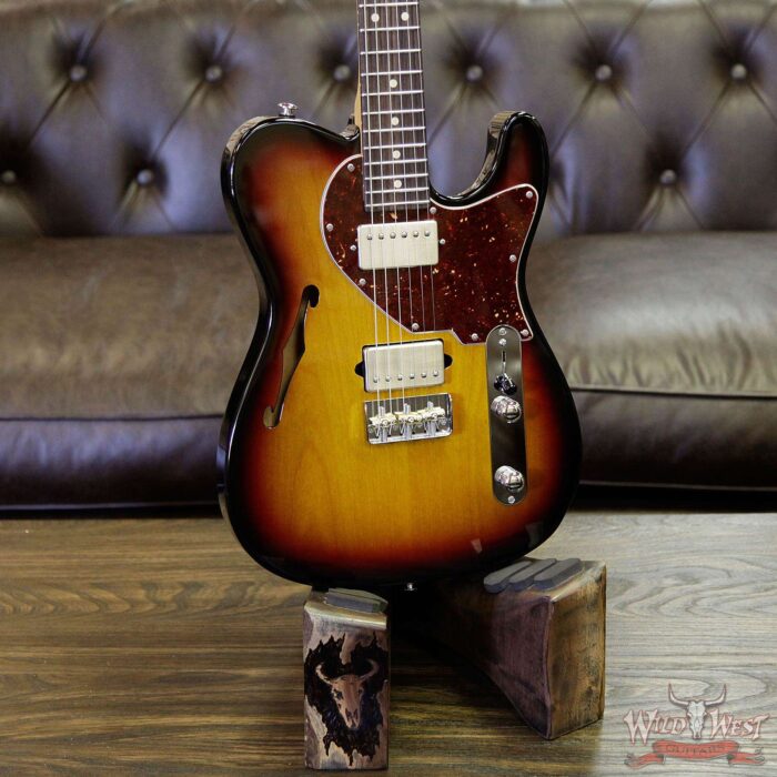 Suhr Alt T Pro HH Semi-Hollow Limited Edition Rosewood Fretboard 3 Tone Sunburst - Image 13