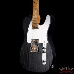Suhr Andy Wood Signature Modern T SS T24 Swamp Ash Roasted Maple War Black - Image 2