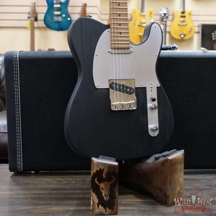 Suhr Andy Wood Signature Modern T SS T24 Swamp Ash Roasted Maple War Black - Image 8