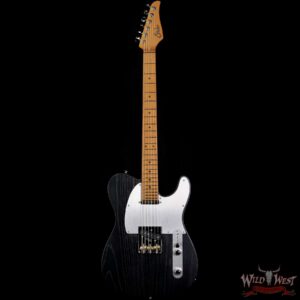 Suhr Andy Wood Signature Modern T SS T24 Swamp Ash Roasted Maple War Black - Image 3