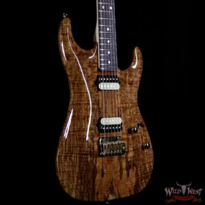 Suhr Carve Top Standard HH Spalted Maple Top with Indian Rosewood Board Natural - Image 4