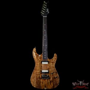 Suhr Carve Top Standard HH Spalted Maple Top with Indian Rosewood Board Natural - Image 5