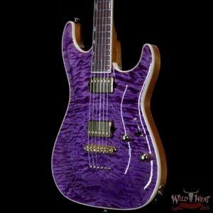 Suhr Custom Carve Top Standard Quilt Maple Top Indian Rosewood Satin Neck String-Thru Trans Purple - Image 2