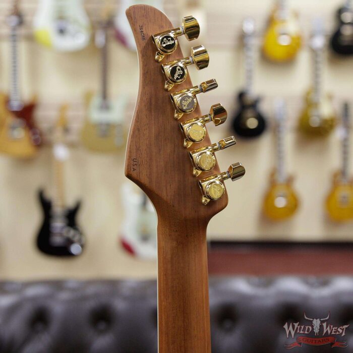 Suhr Custom Carve Top Standard Quilt Maple Top Indian Rosewood Satin Neck String-Thru Trans Purple - Image 12