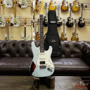 Suhr Limited Classic Antique Pro HSS Rosewood Fretboard Sonic Blue over 3 Tone Burst - Image 8