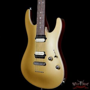 Suhr Select Custom Modern Carve Top Set Neck HH African Okoume Body Maple Top Vintage Gold - Image 2
