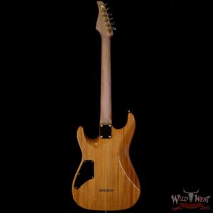 Suhr Custom Carve Top Standard Flame Maple Top Indian Rosewood Satin Neck String-Thru Bahama Blue - Image 5