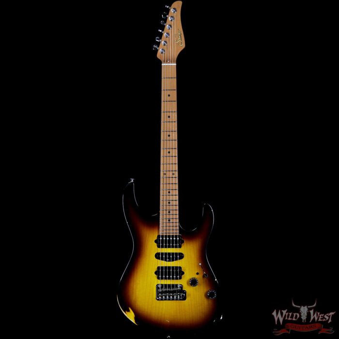 Suhr Custom Modern Antique HSH 2 Tone Tobacco Burst with Blower Switch - Image 4