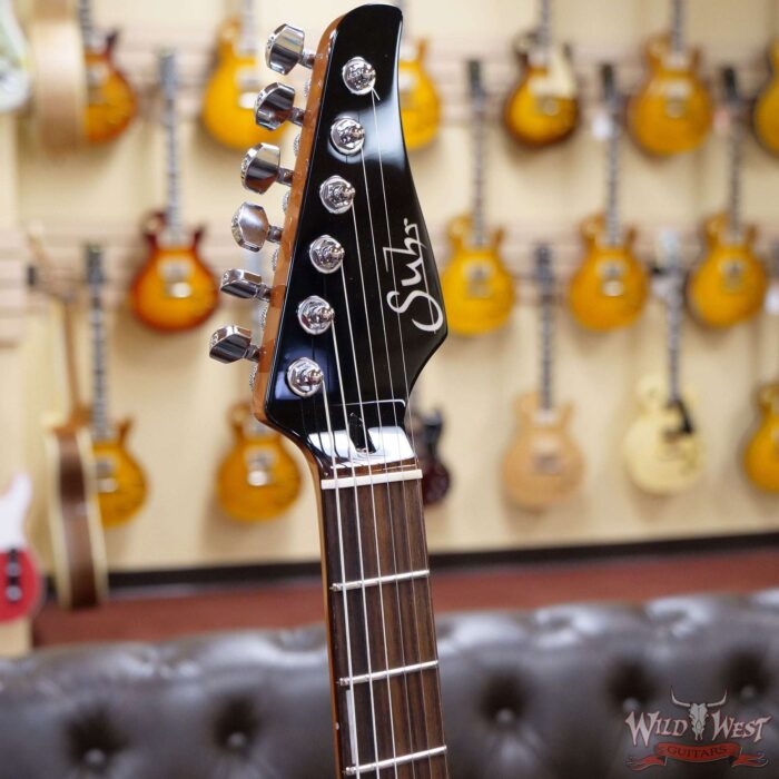 Suhr Custom Modern Set Neck HSH Flame Maple Top Indian Rosewood Fingerboard Trans Teal w/ Blower Switch - Image 7