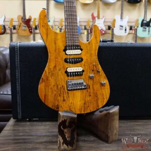 Suhr Custom Modern Set Neck HSH Spalted Maple Top Indian Rosewood Fingerboard with Blower Switch Trans Caramel - Image 8