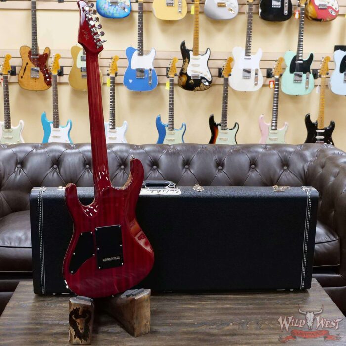 Suhr Custom Modern Set Neck HSH Spalted Maple Top Indian Rosewood Fingerboard with Blower Switch Trans Caramel - Image 9