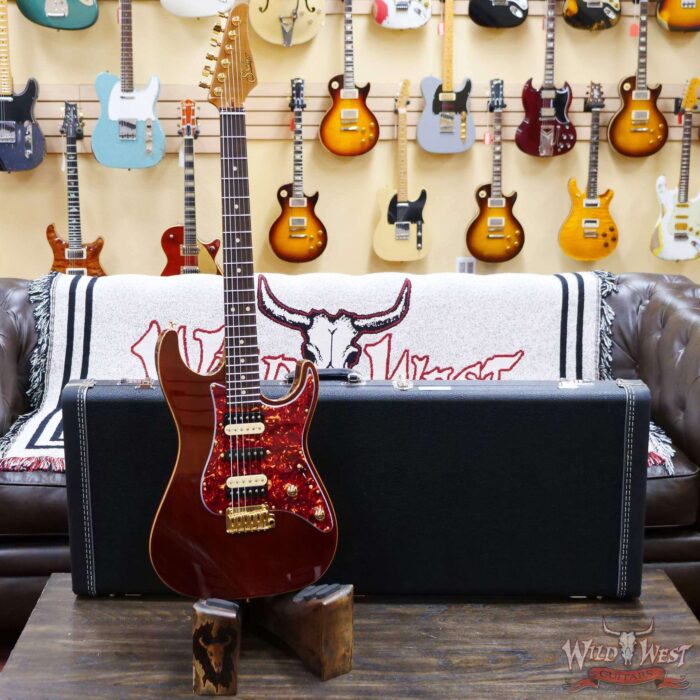 Suhr Custom White Limba Standard HSH Roasted Maple Neck with Rosewood Board Trans Brown - Image 6