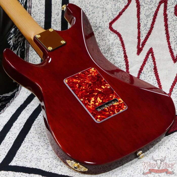 Suhr Custom White Limba Standard HSH Roasted Maple Neck with Rosewood Board Trans Brown - Image 11
