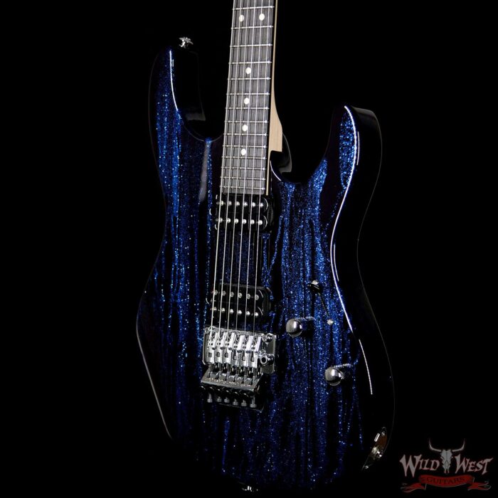 Suhr Modern Alder HH Floyd Ebony Fretboard Blue Sparkle Drip - Image 2