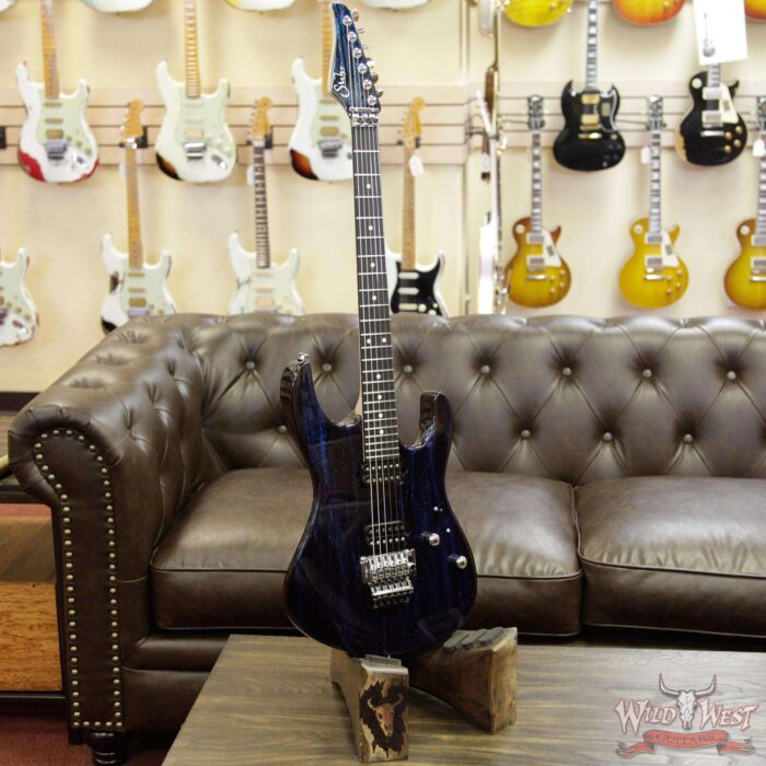 Suhr Modern Alder HH Floyd Ebony Fretboard Blue Sparkle Drip - Image 12