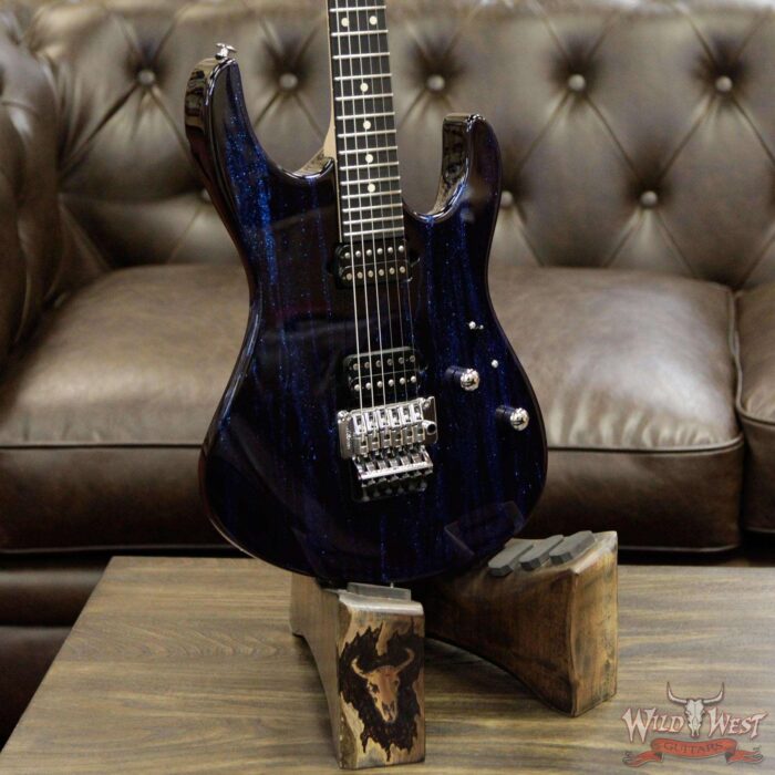 Suhr Modern Alder HH Floyd Ebony Fretboard Blue Sparkle Drip - Image 13
