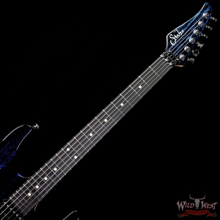 Suhr Modern Alder HH Floyd Ebony Fretboard Blue Sparkle Drip - Image 9