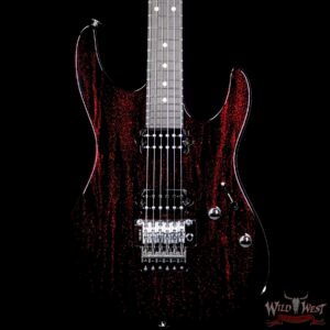 Suhr Modern Alder HH Floyd Ebony Fretboard Red Sparkle Drip - Image 3