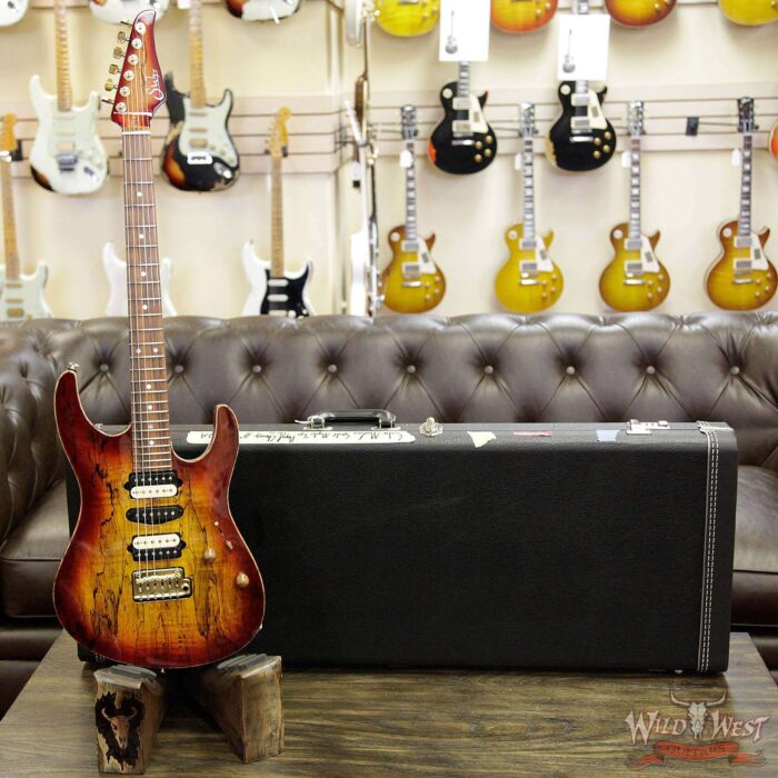 Suhr Modern Spalted Maple Top Pau Ferro Fretboard Aged Cherry Burst - Image 12