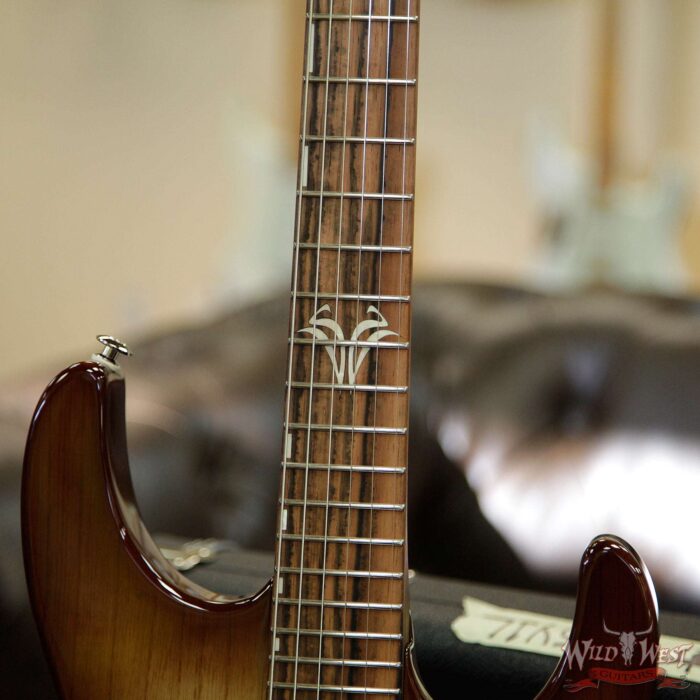 Suhr Modern Swamp Ash HH Pau Ferro Neck with Macassar Ebony Fretboard Natural Burst - Image 12