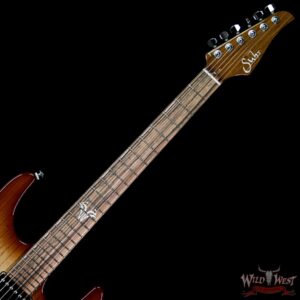 Suhr Modern Swamp Ash HH Pau Ferro Neck with Macassar Ebony Fretboard Natural Burst - Image 9