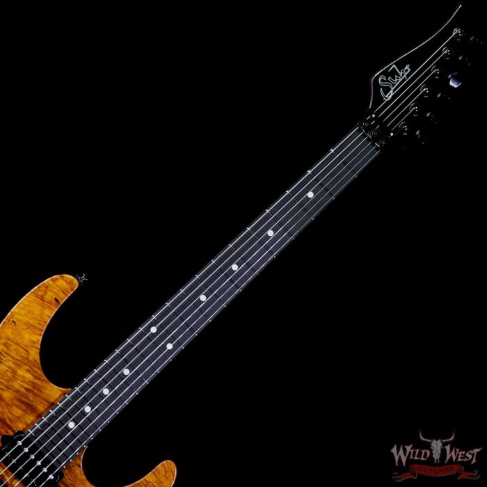Suhr Modern HSH Floyd Reverse Head Hand Selected Spalted Maple Top Roasted Maple Neck Ebony Board Natural - Image 6