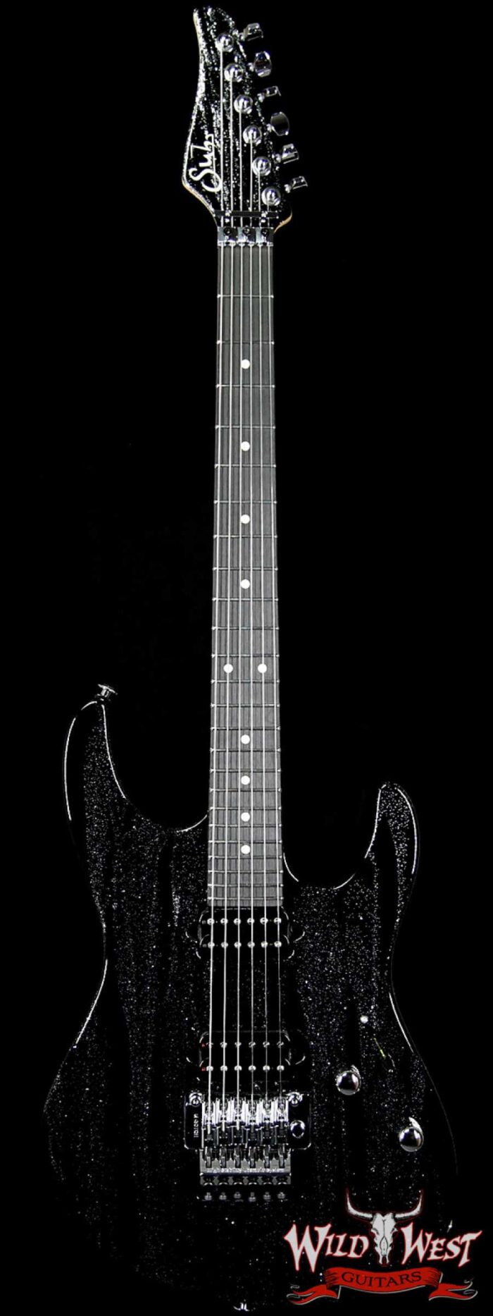 Suhr Modern Alder HH Floyd Ebony Fretboard Silver Sparkle Drip - Image 1