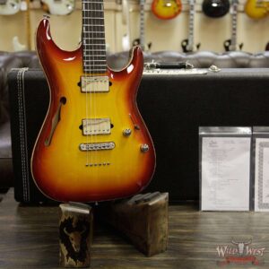 Suhr Select Custom Standard Arch Top HH Semi-Hollow Spruce Top Mahogany Body Aged Cherry Burst - Image 8