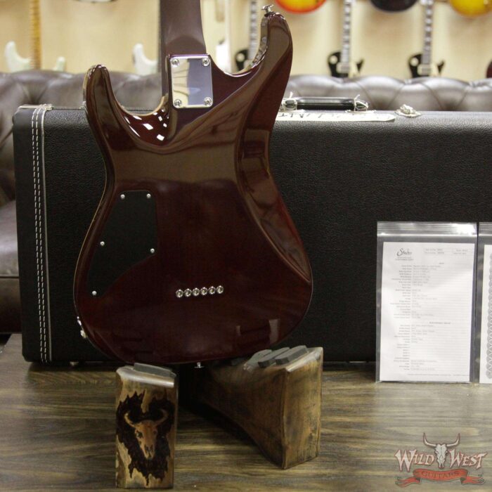 Suhr Select Custom Standard Arch Top HH Semi-Hollow Spruce Top Mahogany Body Aged Cherry Burst - Image 11