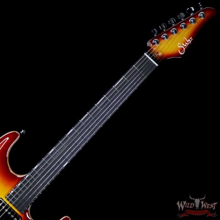 Suhr Select Custom Standard Arch Top HH Semi-Hollow Spruce Top Mahogany Body Aged Cherry Burst - Image 4