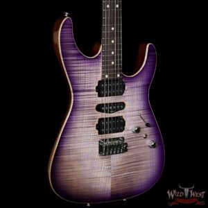 Tom Anderson Angel HSH w/ VA Booster Flame Top on Alder Rosewood Fingerboard Natural Purple Burst - Image 4