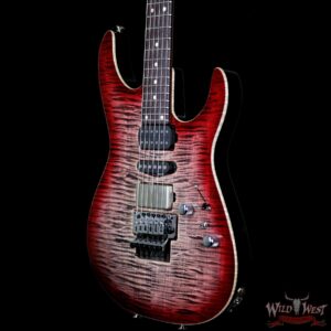 Tom Anderson Angel HSH Schaller Flame Top Chocolate Maple Neck Rosewood Board Natural Black to T-Red Burst with Binding - Image 2