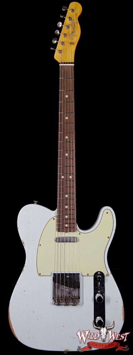 Fender Custom Shop 1963 Telecaster Relic Sonic Blue Rosewood Fretboard