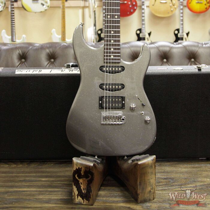 Tom Anderson Pro Am Chocolate Maple Neck Rosewood Fingerboard with VA Booster Reverse Head Sparkle Charcoal - Image 10