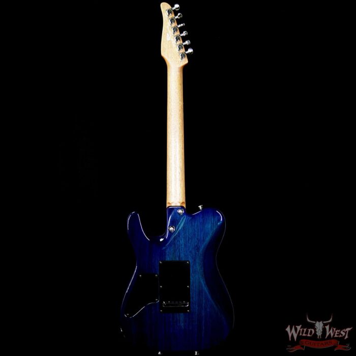 Tom Anderson Cobra HH Quilt Maple Top Rosewood Fretboard Bora To Transparent Blue Burst with Binding - Image 6