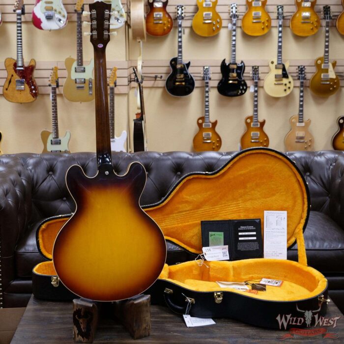 2020 NAMM Gibson Custom Shop 1961 ES-335 Dots Reissue VOS Vintage Burst - Image 10