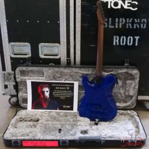 Jim Root Collection Warmoth Quilt Maple Top Telecaster Rosewood Neck Ebony Fingerboard Trans Blue - Image 9
