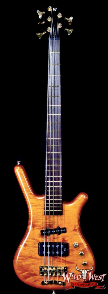 2002 Warwick Made in Germany Corvette FNA Jazzman 5-string Electric Bass Guitar Honey Violin 8.80 lbs