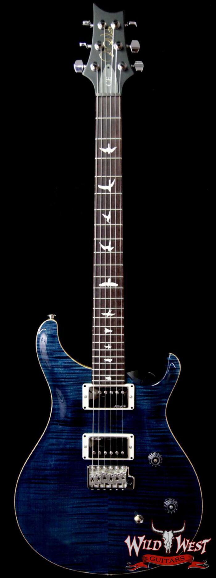 Paul Reed Smith PRS WWG Special Run CE 24 Flame Maple Top 57/08 Pickups Whale Blue 240154 - Image 1