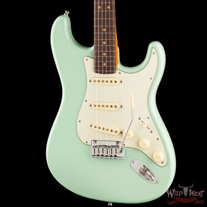 Fender American Ultra Luxe Vintage '60s Stratocaster Rosewood Fingerboard Surf Green 7.70 lbs - Image 2