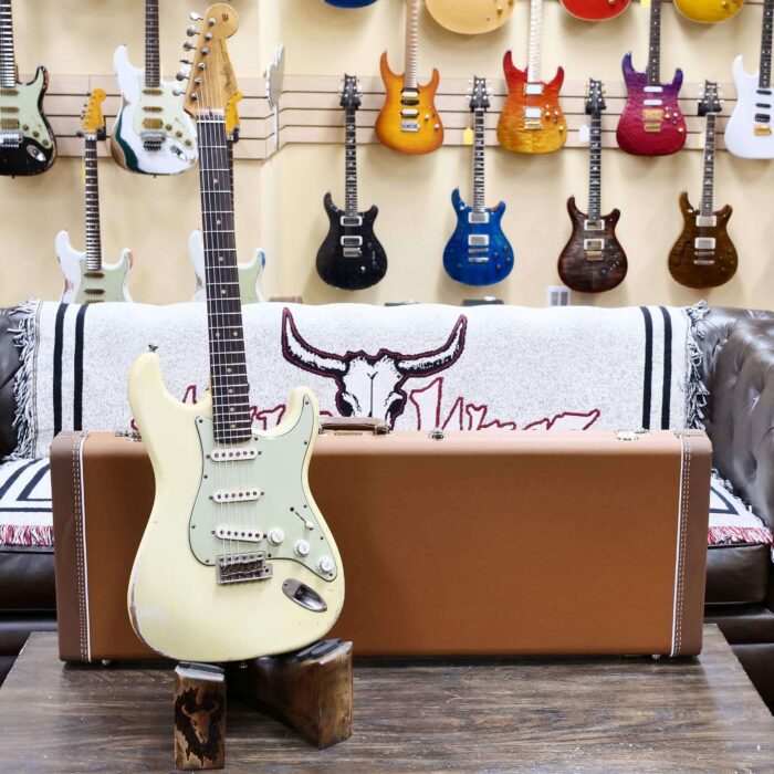 Fender Custom Shop Ron Jessurun Apprentice Built Modernized 1960 Stratocaster Relic Super Aged Olympic White 7.45 lbs - Image 6