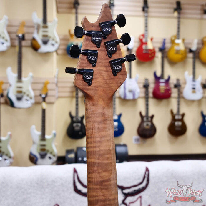 EVH Custom Shop USA HS Wolfgang Bare Knuckle Pickups Roasted Flame Maple Neck Tune-O-Matic Bridge Cadillac Green 7.65 lbs - Image 11
