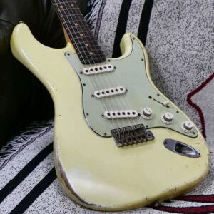 Fender Custom Shop Ron Jessurun Apprentice Built Modernized 1960 Stratocaster Relic Super Aged Olympic White 7.45 lbs - Image 8
