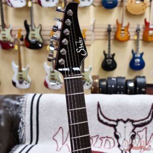 Suhr Custom Set Neck Modern HSH Spalt Maple Top Blower Switch 24 Stainless Steel Frets Tran Caramel with Cherry Back 7.70 lbs - Image 6