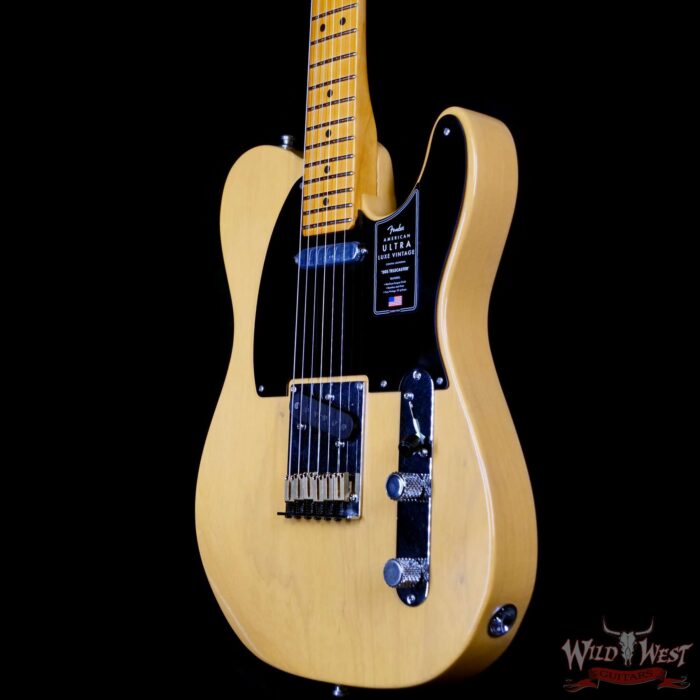 Fender American Ultra Luxe Vintage '50s Telecaster Maple Fingerboard Butterscotch Blonde 6.65 lbs - Image 2