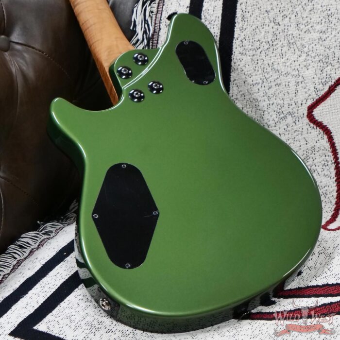 EVH Custom Shop USA HS Wolfgang Bare Knuckle Pickups Roasted Flame Maple Neck Tune-O-Matic Bridge Cadillac Green 7.65 lbs - Image 12
